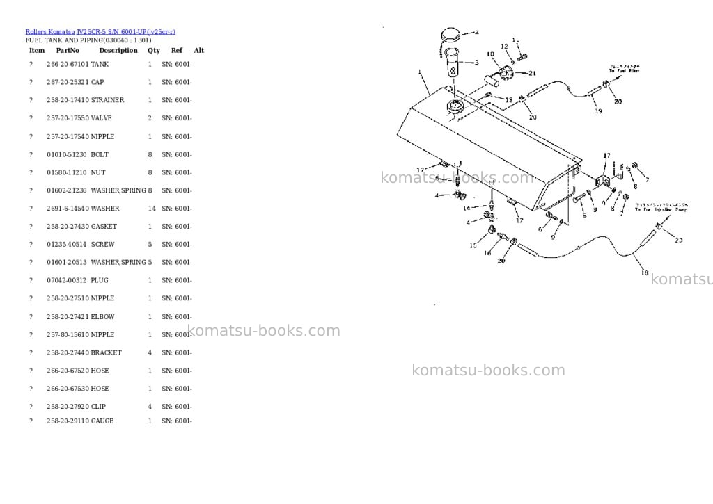 Komatsu JV25CR-5 S/N 6001-UP Parts catalog cover Page 3 Komatsu JV25CR-5 S/N 6001-UP Parts catalog cover Page 3