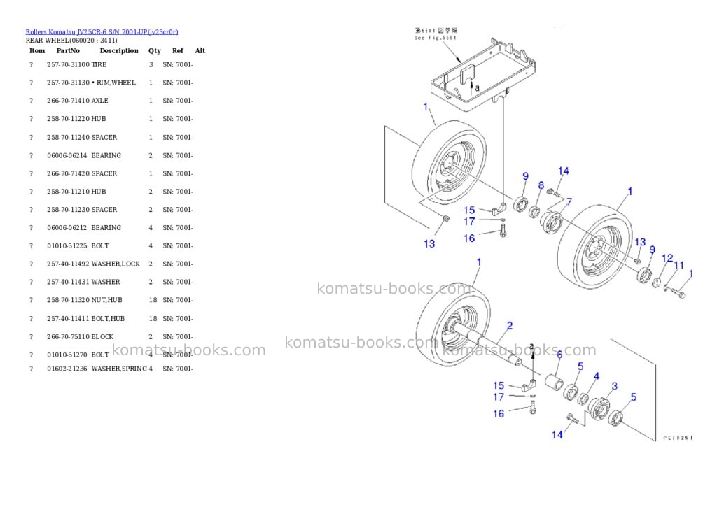 Komatsu jv25cr-6 s/n 7001-up Parts catalog cover Page 8