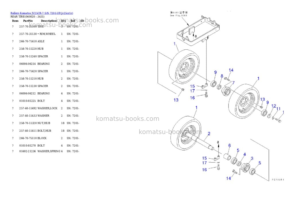 Komatsu JV25CR-7 S/N 7201-UP Parts catalog cover Page 9 Komatsu JV25CR-7 S/N 7201-UP Parts catalog cover Page 9