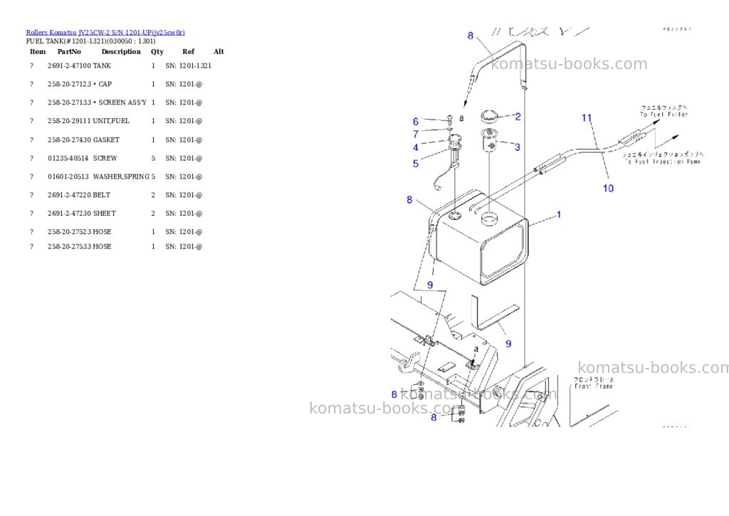 Komatsu jv25cw-2 s/n 1201-up Parts catalog cover Page 4 Komatsu jv25cw-2 s/n 1201-up Parts catalog cover Page 4