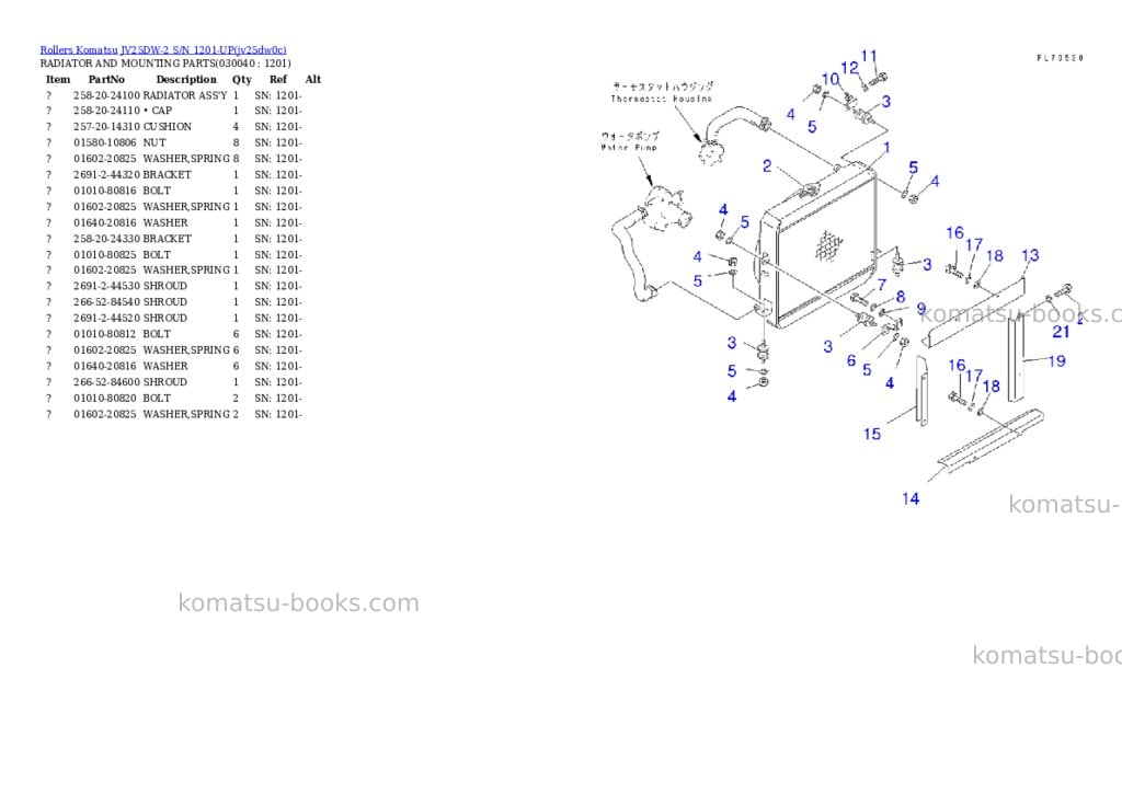 Komatsu jv25dw-2 s/n 1201-up Parts catalog cover Page 3 Komatsu jv25dw-2 s/n 1201-up Parts catalog cover Page 3