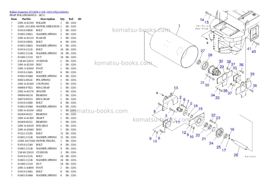 Komatsu jv25dw-2 s/n 1201-up Parts catalog cover Page 9 Komatsu jv25dw-2 s/n 1201-up Parts catalog cover Page 9