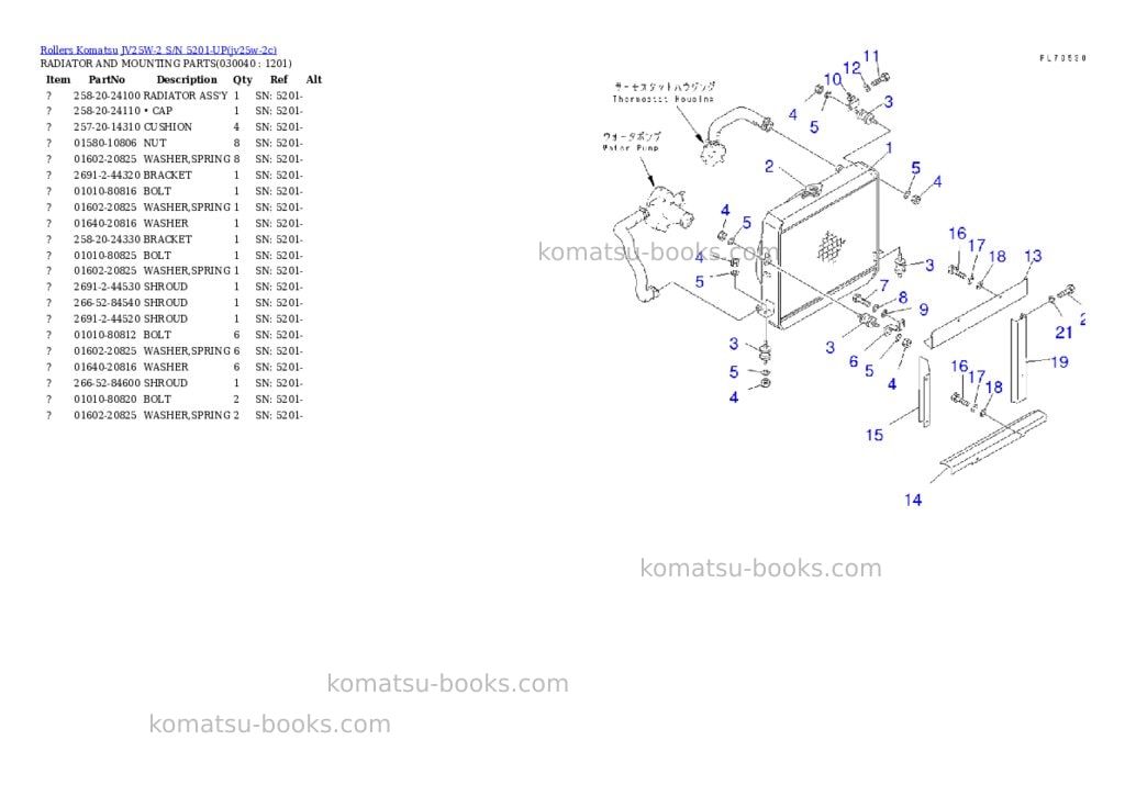 Komatsu jv25w-2 s/n 5201-up Parts catalog cover Page 3 Komatsu jv25w-2 s/n 5201-up Parts catalog cover Page 3