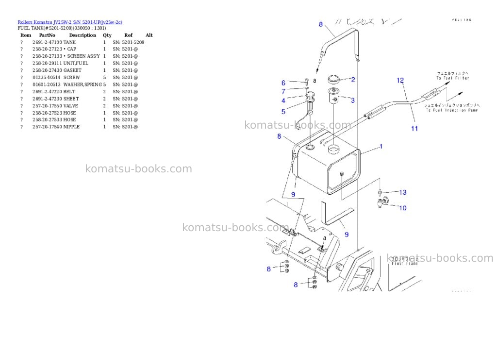 Komatsu jv25w-2 s/n 5201-up Parts catalog cover Page 4 Komatsu jv25w-2 s/n 5201-up Parts catalog cover Page 4