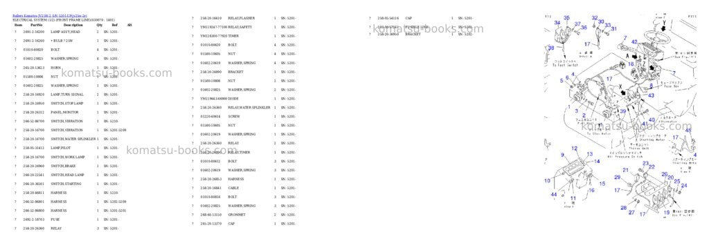 Komatsu JV25W-2 S/N 5201-UP Parts catalog cover Page 6 Komatsu JV25W-2 S/N 5201-UP Parts catalog cover Page 6