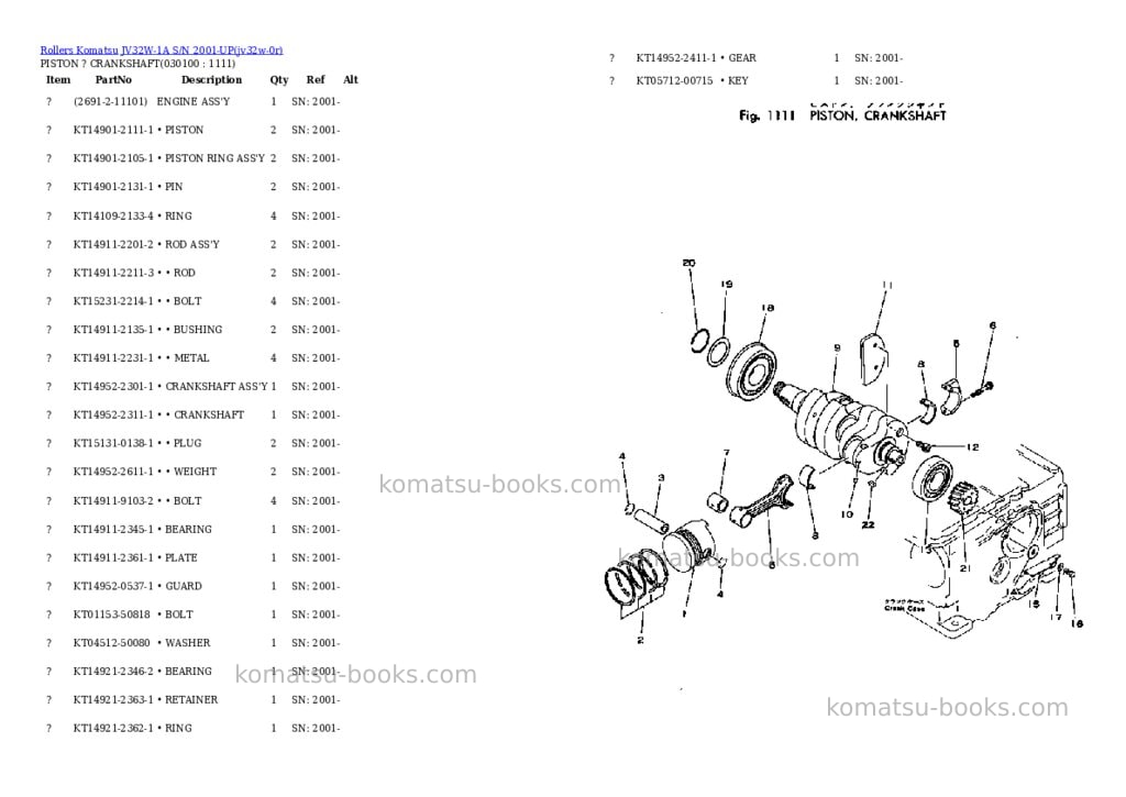 Komatsu jv32w-1a s/n 2001-up Parts catalog cover Page 9 Komatsu jv32w-1a s/n 2001-up Parts catalog cover Page 9