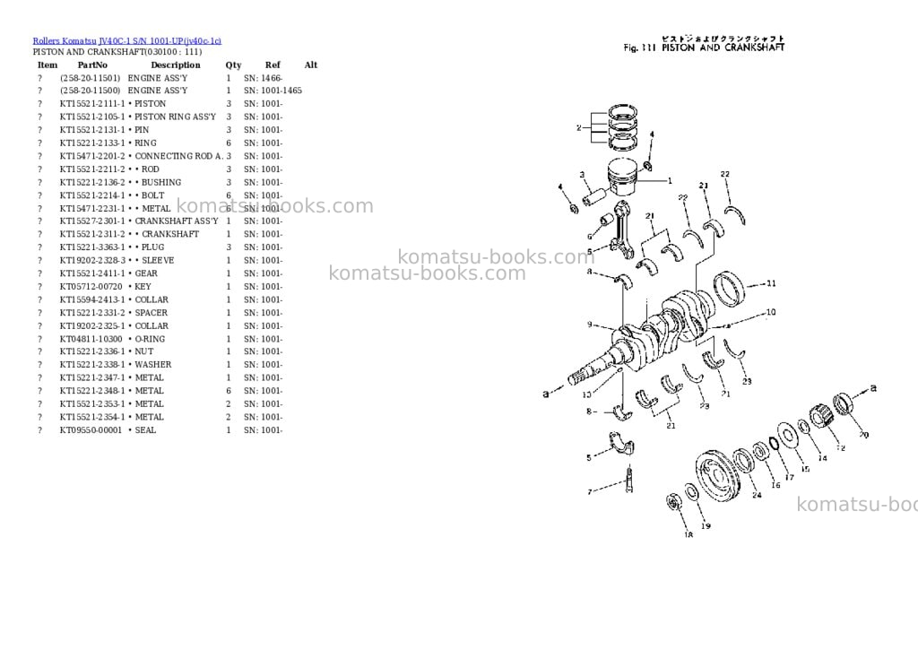 Komatsu jv40c-1 s/n 1001-up Parts catalog cover Page 9 Komatsu jv40c-1 s/n 1001-up Parts catalog cover Page 9