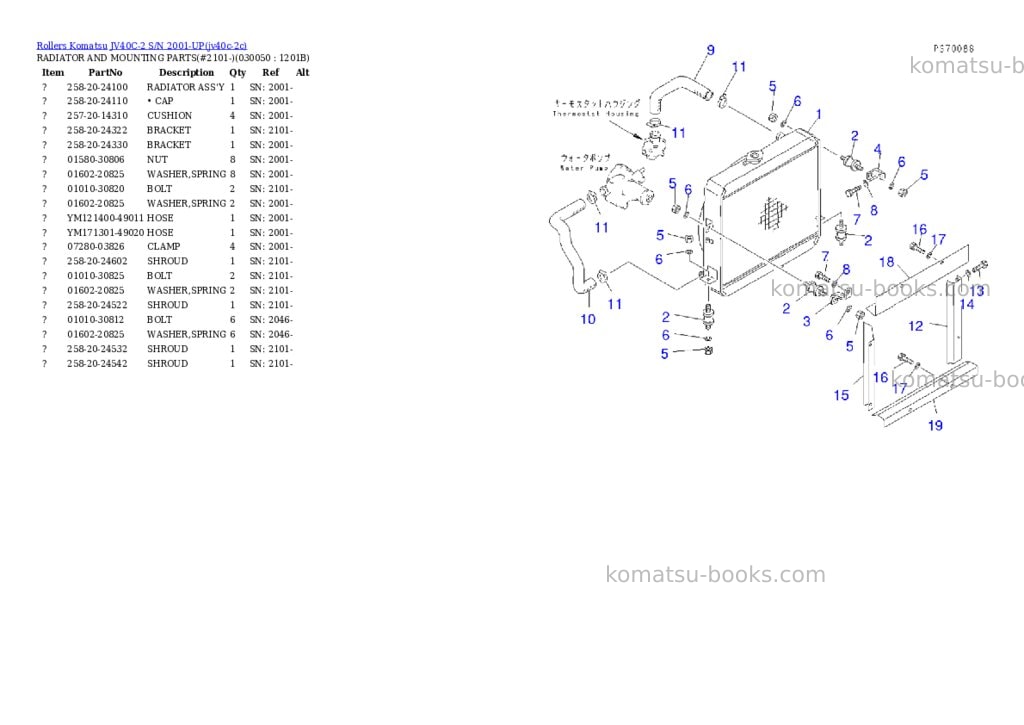 Komatsu jv40c-2 s/n 2001-up Parts catalog cover Page 4 Komatsu jv40c-2 s/n 2001-up Parts catalog cover Page 4