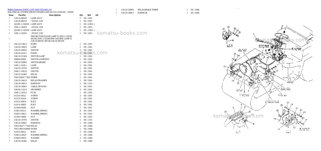 Komatsu jv40c-2 s/n 2001-up Parts catalog cover Page 9 Komatsu jv40c-2 s/n 2001-up Parts catalog cover Page 9