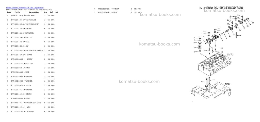 Komatsu JV40CW-1 S/N 1001-UP Parts catalog cover Page 6