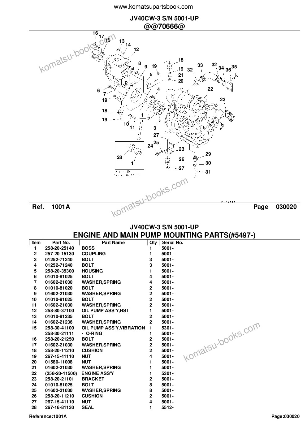 Komatsu jv40cw-3 s/n 5001-up Каталог запчастей обложка Страница 5