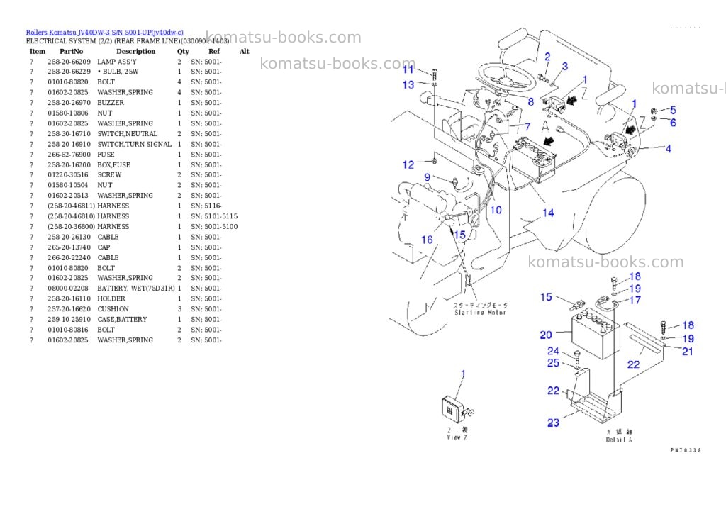 Komatsu jv40dw-3 s/n 5001-up Parts catalog cover Page 8 Komatsu jv40dw-3 s/n 5001-up Parts catalog cover Page 8