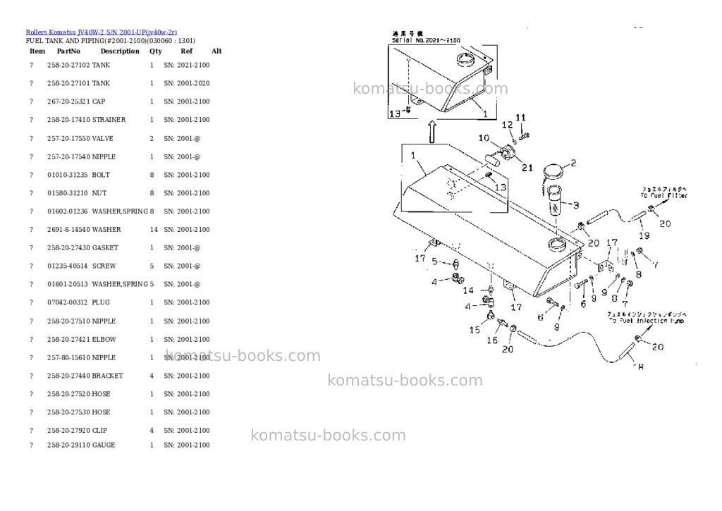 Komatsu jv40w-2 s/n 2001-up Parts catalog cover Page 5 Komatsu jv40w-2 s/n 2001-up Parts catalog cover Page 5