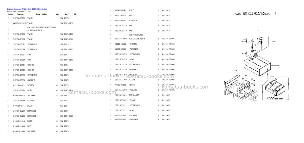 Komatsu JV45-1 S/N 1047-UP Parts catalog cover Page 4 Komatsu JV45-1 S/N 1047-UP Parts catalog cover Page 4