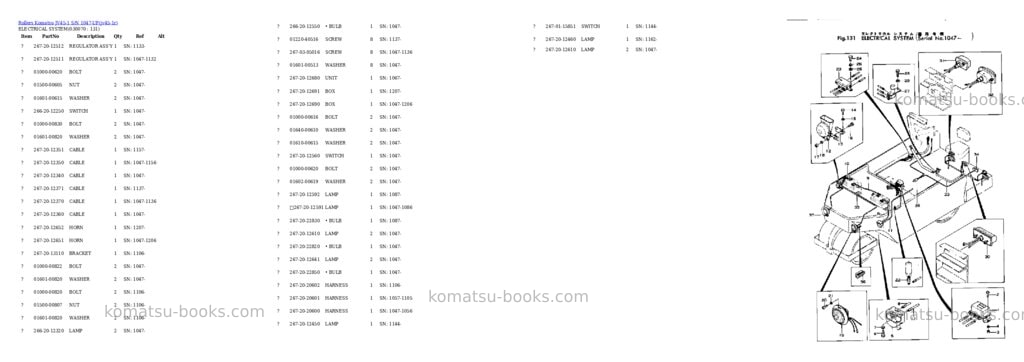 Komatsu JV45-1 S/N 1047-UP Parts catalog cover Page 6 Komatsu JV45-1 S/N 1047-UP Parts catalog cover Page 6