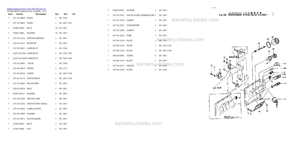 Komatsu JV45-1 S/N 1047-UP Parts catalog cover Page 8 Komatsu JV45-1 S/N 1047-UP Parts catalog cover Page 8