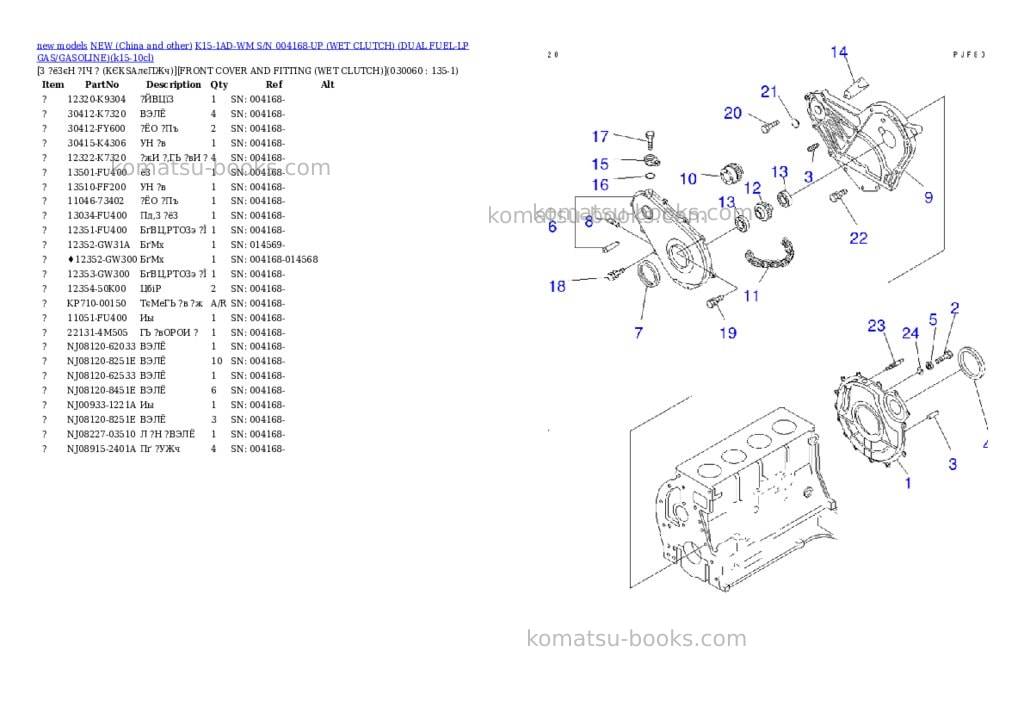 Komatsu k15-1ad-wm s/n 004168-up wet clutch dual fuel-lp gas/gasoline Parts catalog cover Page 6 Komatsu k15-1ad-wm s/n 004168-up wet clutch dual fuel-lp gas/gasoline Parts catalog cover Page 6