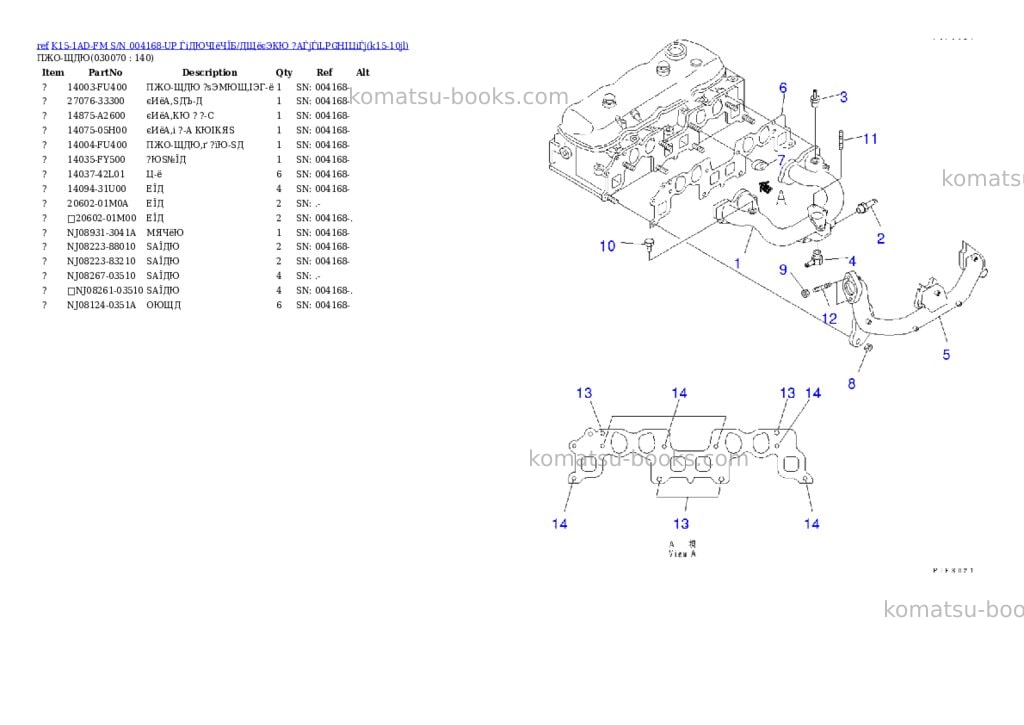 Komatsu K15-1AD-FM S/N 004168-UP ЃiДЮЧІёЧЇБ/ДЩёєЭКЮ ?АЃjЃiLPGНІЦіЃj Parts catalog cover Page 6 Komatsu K15-1AD-FM S/N 004168-UP ЃiДЮЧІёЧЇБ/ДЩёєЭКЮ ?АЃjЃiLPGНІЦіЃj Parts catalog cover Page 6