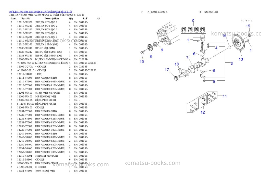 Komatsu K15-1AG-WM S/N 004168-UP ЃiіЄЇДёЧЇБЃj Parts catalog cover Page 3
