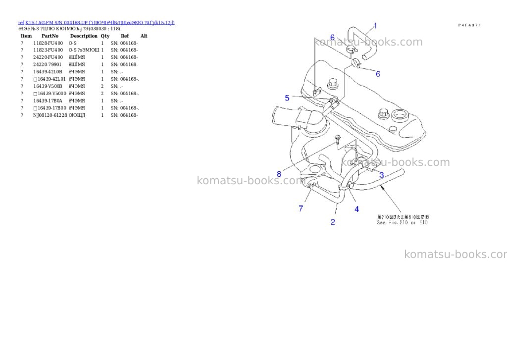 Komatsu K15-1AG-FM S/N 004168-UP ЃiДЮЧІёЧЇБ/ДЩёєЭКЮ ?АЃj Parts catalog cover Page 2 Komatsu K15-1AG-FM S/N 004168-UP ЃiДЮЧІёЧЇБ/ДЩёєЭКЮ ?АЃj Parts catalog cover Page 2