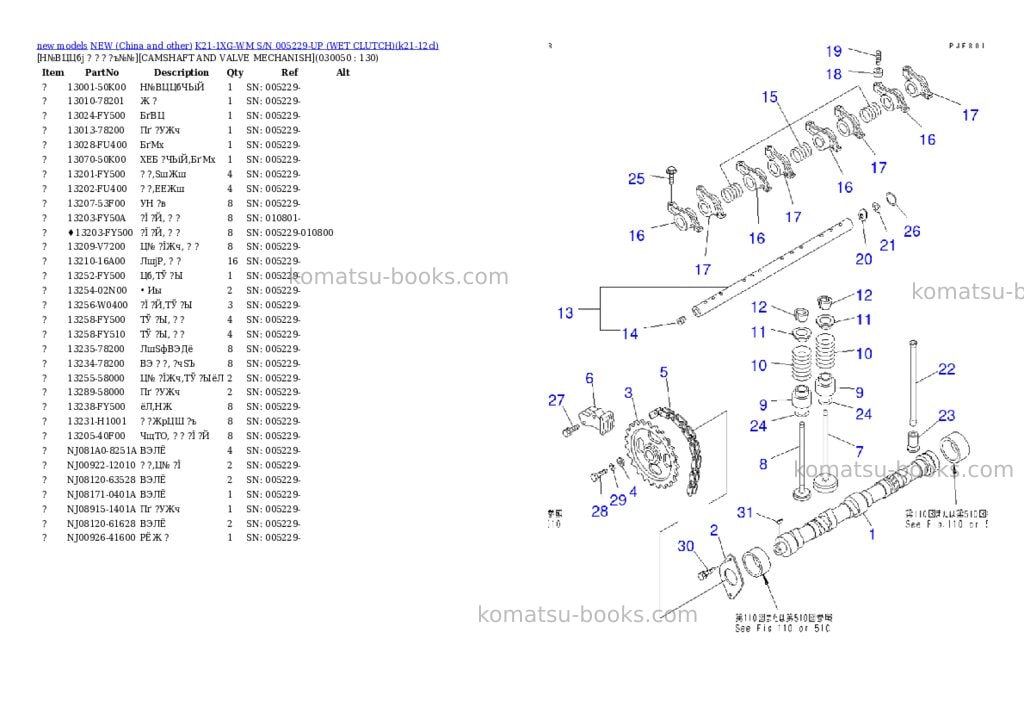 Komatsu k21-1xg-wm s/n 005229-up wet clutch Parts catalog cover Page 5 Komatsu k21-1xg-wm s/n 005229-up wet clutch Parts catalog cover Page 5