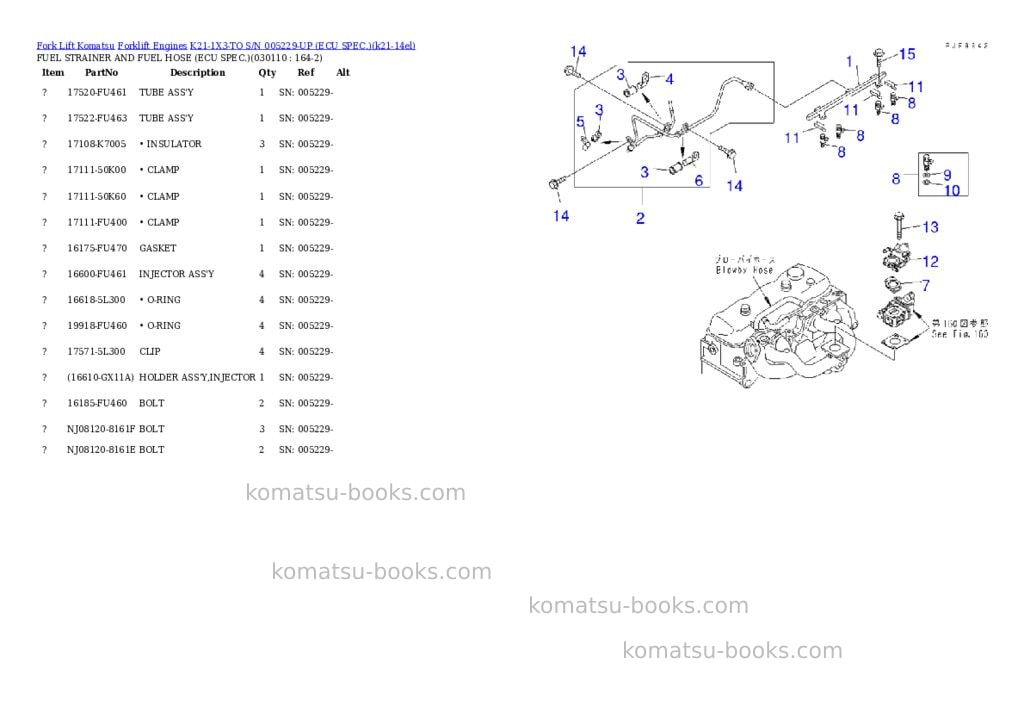 Komatsu k21-1x3-to s/n 005229-up （ｻﾝｹﾞﾝ ｼｮｸﾊﾞｲ ｼﾖｳ） Parts catalog cover Page 10