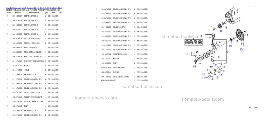 Komatsu k21-181-b s/n 058311x-up Parts catalog cover Page 5