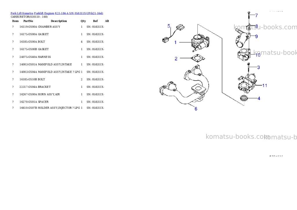 Komatsu k21-184-a s/n 058311x-up Parts catalog cover Page 10 Komatsu k21-184-a s/n 058311x-up Parts catalog cover Page 10