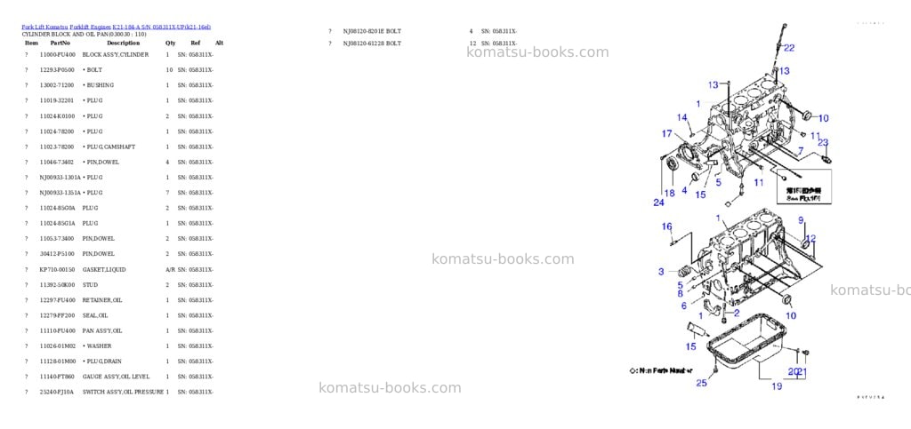 Komatsu k21-184-a s/n 058311x-up Parts catalog cover Page 2 Komatsu k21-184-a s/n 058311x-up Parts catalog cover Page 2