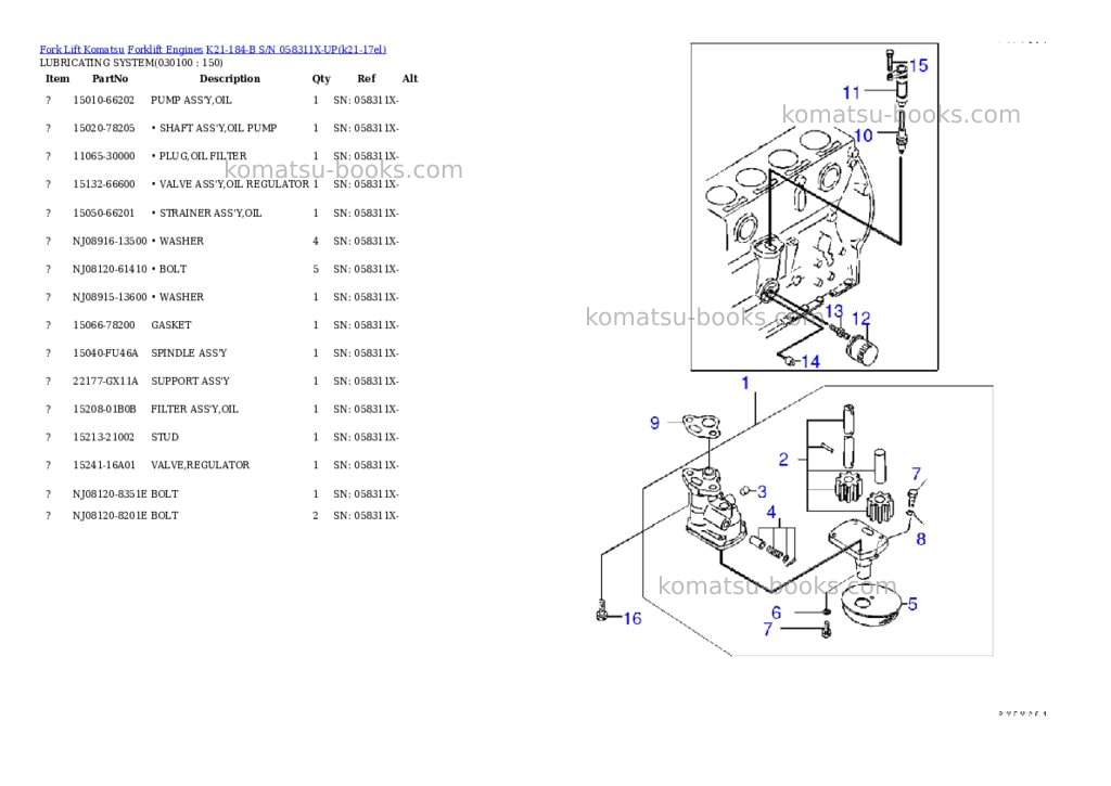 Komatsu k21-184-b s/n 058311x-up Parts catalog cover Page 9 Komatsu k21-184-b s/n 058311x-up Parts catalog cover Page 9