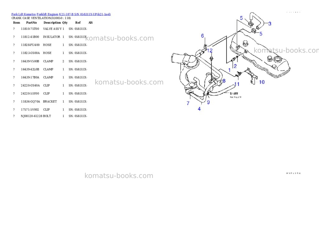 Komatsu k21-187-b s/n 058311x-up Parts catalog cover Page 4 Komatsu k21-187-b s/n 058311x-up Parts catalog cover Page 4