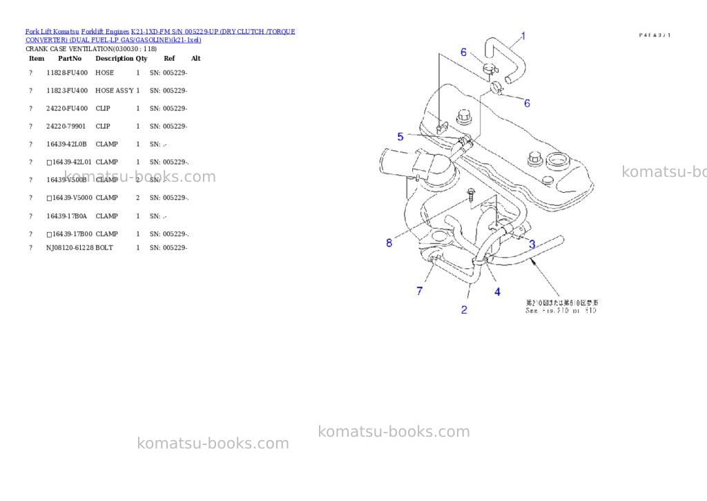 Komatsu k21-1xd-fm s/n 005229-up (ドライクラッチ/トルクコンバータ)(lpgヘイヨウ) Parts catalog cover Page 2 Komatsu k21-1xd-fm s/n 005229-up (ドライクラッチ/トルクコンバータ)(lpgヘイヨウ) Parts catalog cover Page 2