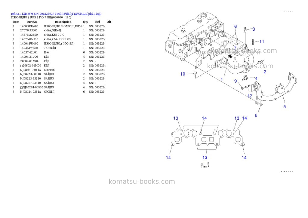 Komatsu K21-1XD-WM S/N 005229-UP ЃiіЄЇДёЧЇБЃjЃiLPGНІЦіЃj Parts catalog cover Page 6 Komatsu K21-1XD-WM S/N 005229-UP ЃiіЄЇДёЧЇБЃjЃiLPGНІЦіЃj Parts catalog cover Page 6