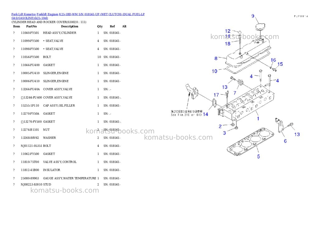 Komatsu k25-1bd-wm s/n 018561-up (ウェットクラッチ)(lpgヘイヨウ) Parts catalog cover Komatsu k25-1bd-wm s/n 018561-up (ウェットクラッチ)(lpgヘイヨウ) Parts catalog cover