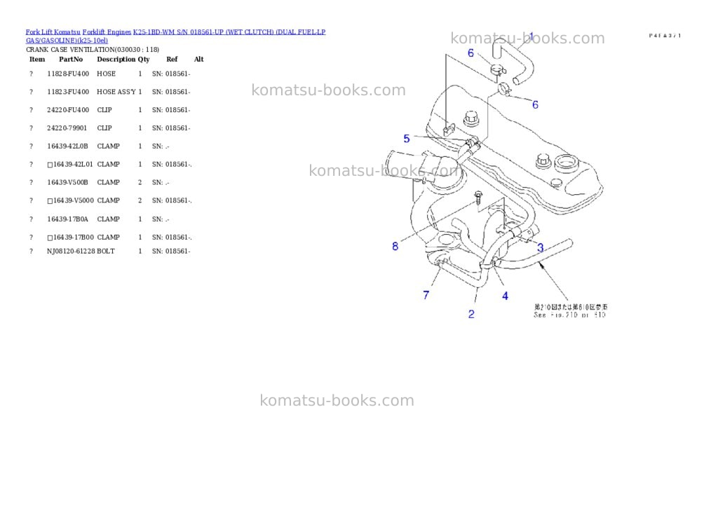 Komatsu k25-1bd-wm s/n 018561-up (ウェットクラッチ)(lpgヘイヨウ) Parts catalog cover Page 2 Komatsu k25-1bd-wm s/n 018561-up (ウェットクラッチ)(lpgヘイヨウ) Parts catalog cover Page 2