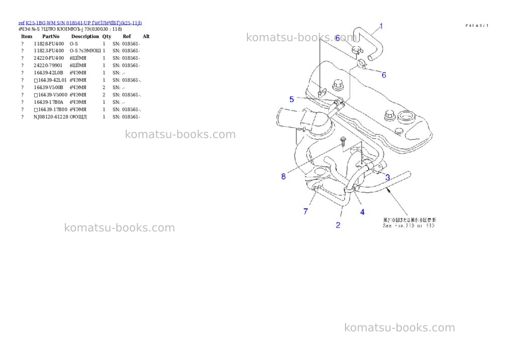 Komatsu K25-1BG-WM S/N 018561-UP ЃiіЄЇДёЧЇБЃj Parts catalog cover Page 2 Komatsu K25-1BG-WM S/N 018561-UP ЃiіЄЇДёЧЇБЃj Parts catalog cover Page 2