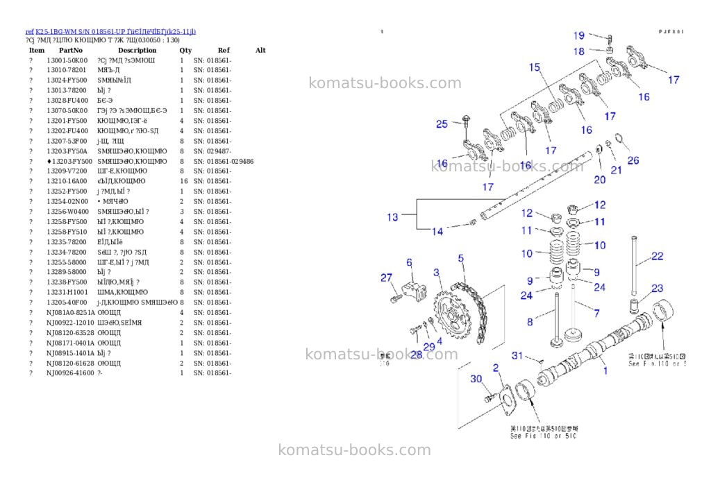Komatsu K25-1BG-WM S/N 018561-UP ЃiіЄЇДёЧЇБЃj Parts catalog cover Page 4 Komatsu K25-1BG-WM S/N 018561-UP ЃiіЄЇДёЧЇБЃj Parts catalog cover Page 4