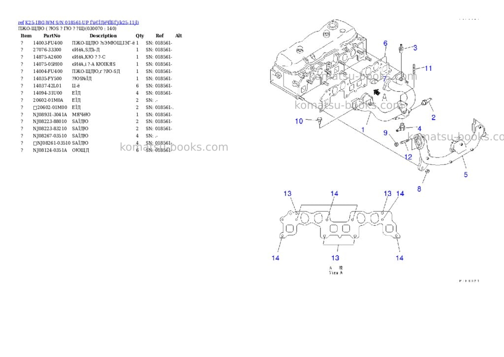 Komatsu K25-1BG-WM S/N 018561-UP ЃiіЄЇДёЧЇБЃj Parts catalog cover Page 6 Komatsu K25-1BG-WM S/N 018561-UP ЃiіЄЇДёЧЇБЃj Parts catalog cover Page 6