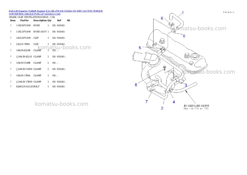 Komatsu k25-1bl-fm s/n 018561-up (ドライクラッチ/トルクコンバータ)(lpgセンヨウ) Parts catalog cover Page 2 Komatsu k25-1bl-fm s/n 018561-up (ドライクラッチ/トルクコンバータ)(lpgセンヨウ) Parts catalog cover Page 2