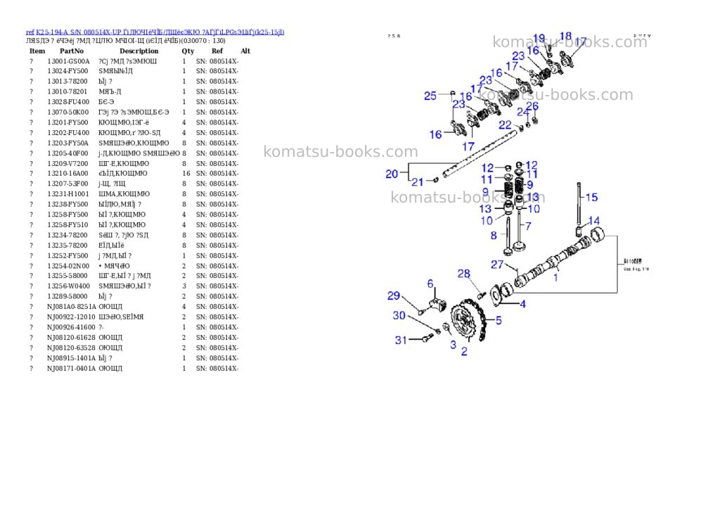 Komatsu k25-194-a s/n 080514x-up （ﾄﾞﾗｲｸﾗｯﾁ/ﾄﾙｸｺﾝﾊﾞｰﾀ）（lpgｾﾝﾖｳ） Parts catalog cover Page 6