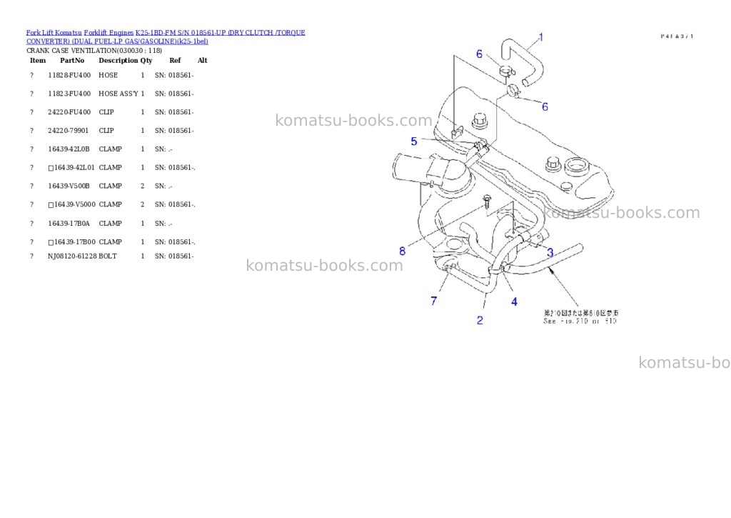Komatsu k25-1bd-fm s/n 018561-up (ドライクラッチ/トルクコンバータ)(lpgヘイヨウ) Parts catalog cover Page 2 Komatsu k25-1bd-fm s/n 018561-up (ドライクラッチ/トルクコンバータ)(lpgヘイヨウ) Parts catalog cover Page 2