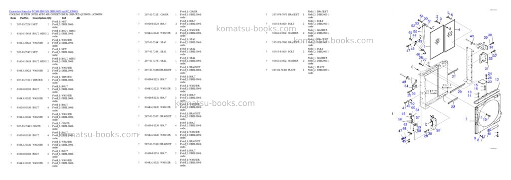 Komatsu pc300-8m0 s/n dbbl0001-up Parts catalog cover Page 3 Komatsu pc300-8m0 s/n dbbl0001-up Parts catalog cover Page 3