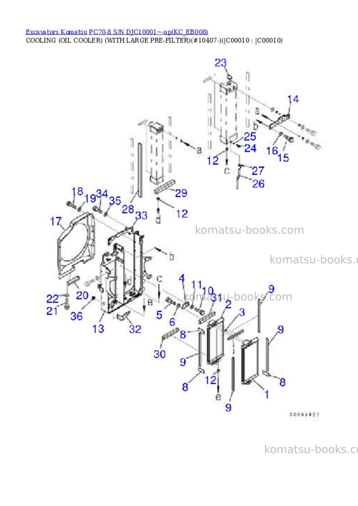 Komatsu pc70-8 s/n djc10001~-up Parts catalog cover Page 6