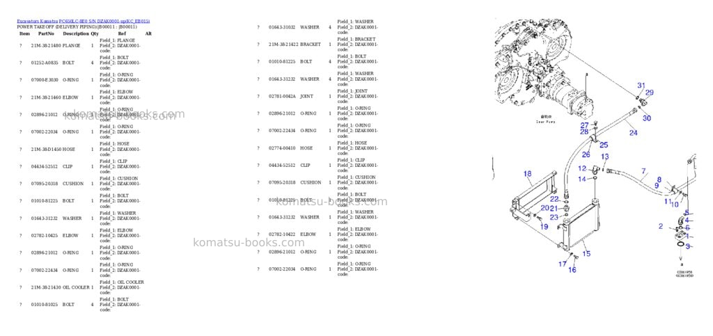 Komatsu pc650lc-8e0 s/n dzak0001-up Parts catalog cover Page 8