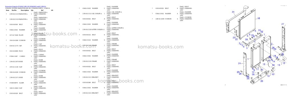 Komatsu pc650lc-8e0 s/n dzak0001-up Parts catalog cover Page 9