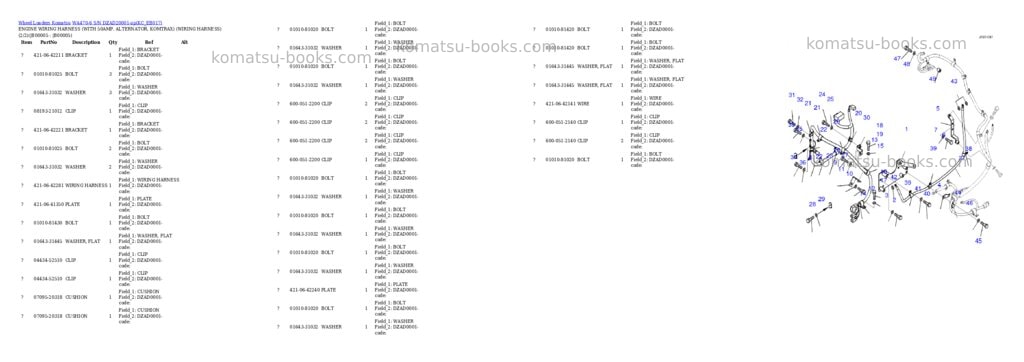 Komatsu wa470-6 s/n dzad20001-up Parts catalog cover Page 2