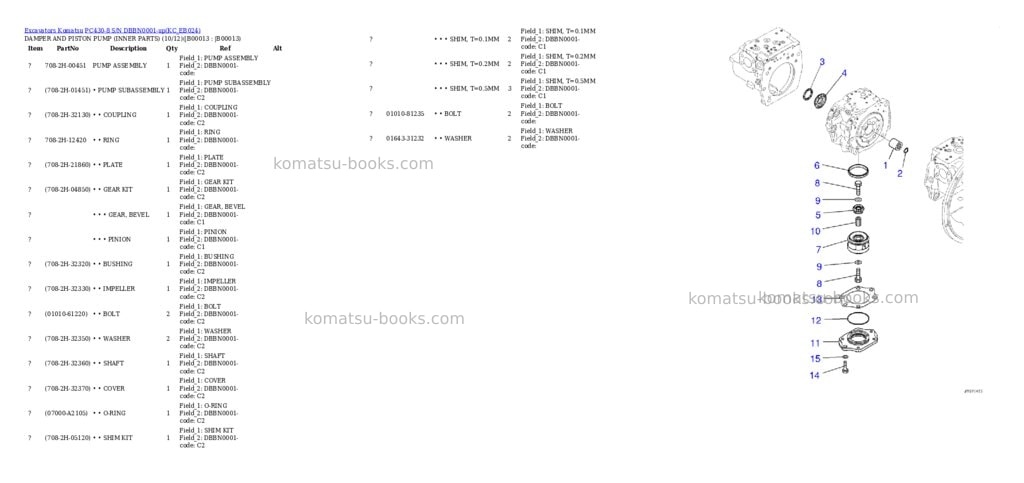 Komatsu pc430-8 s/n dbbn0001-up Parts catalog cover Page 10