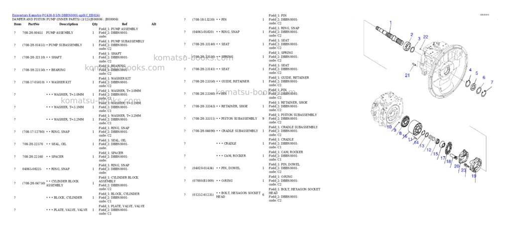 Komatsu pc430-8 s/n dbbn0001-up Parts catalog cover Page 3