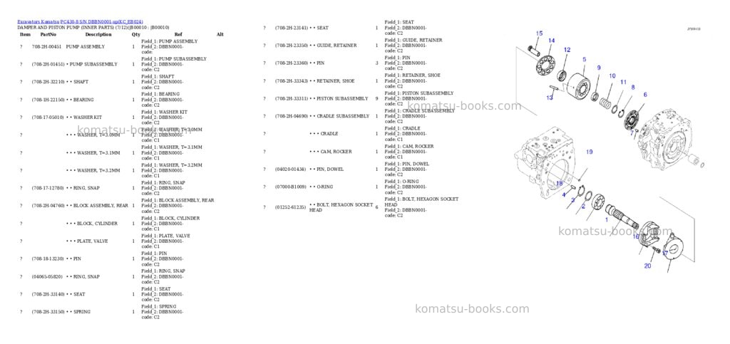 Komatsu pc430-8 s/n dbbn0001-up Parts catalog cover Page 7