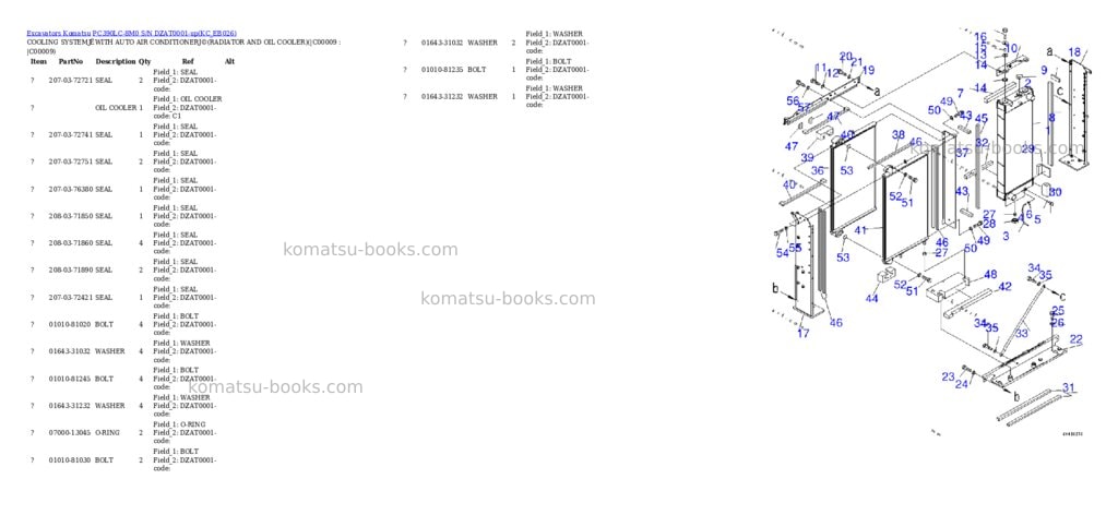 Komatsu pc390lc-8m0 s/n dzat0001-up Parts catalog cover Page 5 Komatsu pc390lc-8m0 s/n dzat0001-up Parts catalog cover Page 5